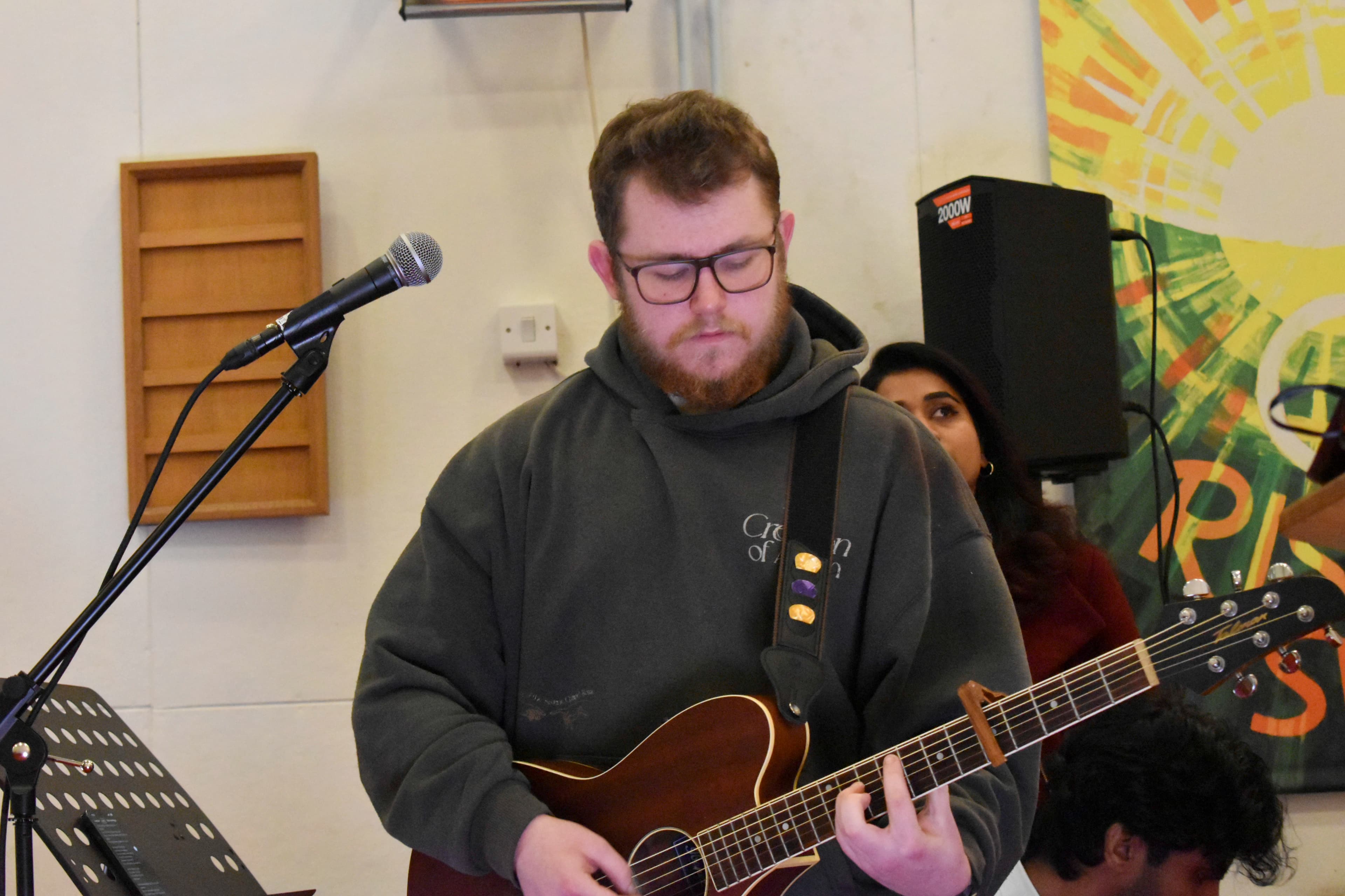 Live Worship – Word and Spirit Embassy Olli leading worship during a service at our Church in Liverpool
